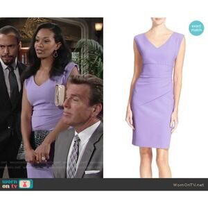 Diane Von Furstenberg Bevin Sheath Dress Lilac Purple Size 14